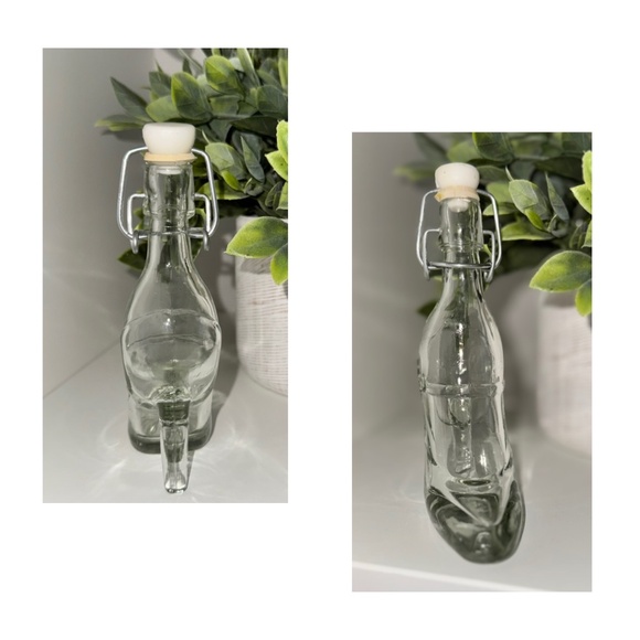 Vintage Depose Kefla High Heel Glass Bottle (5” tall) perfume decanter - Picture 3 of 4